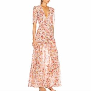 Veronica Beard Mick Floral Silk Maxi Dress